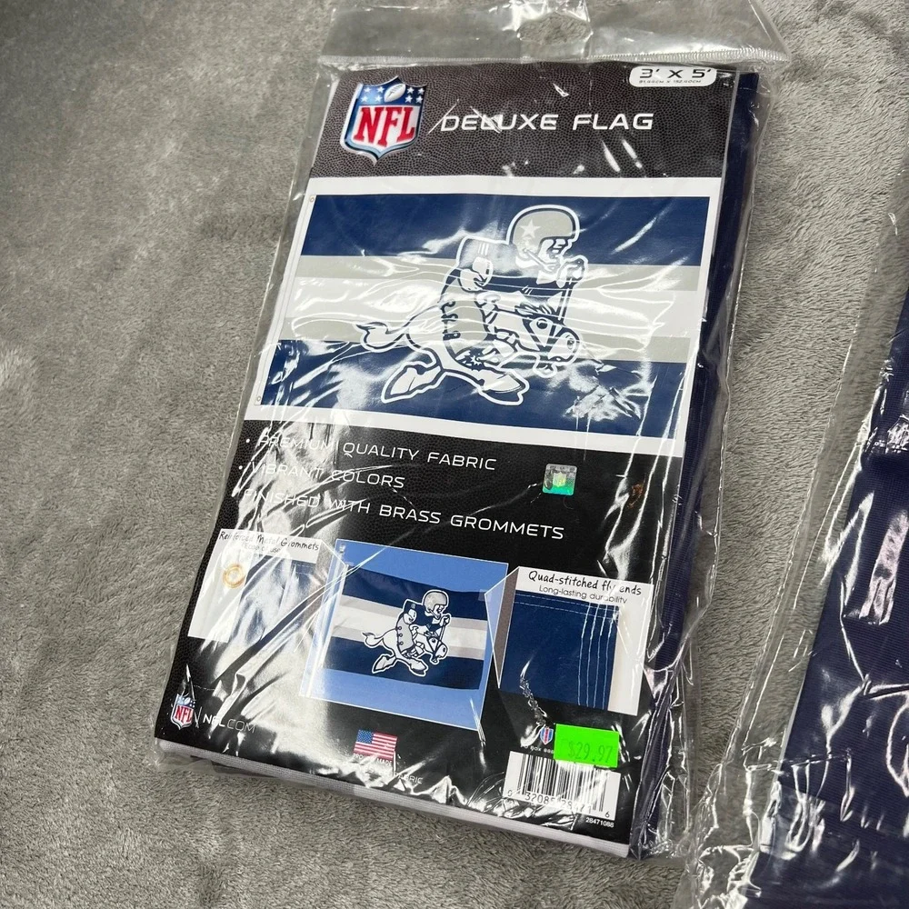 Dallas Cowboys Premium 3x5 Feet Flag‎ Banner, Retro Logo, Metal Grommets New
